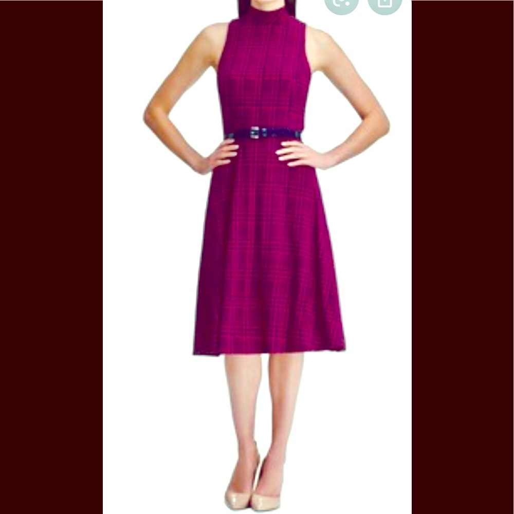 Tommy Hilfiger fit & flare houndstooth dress